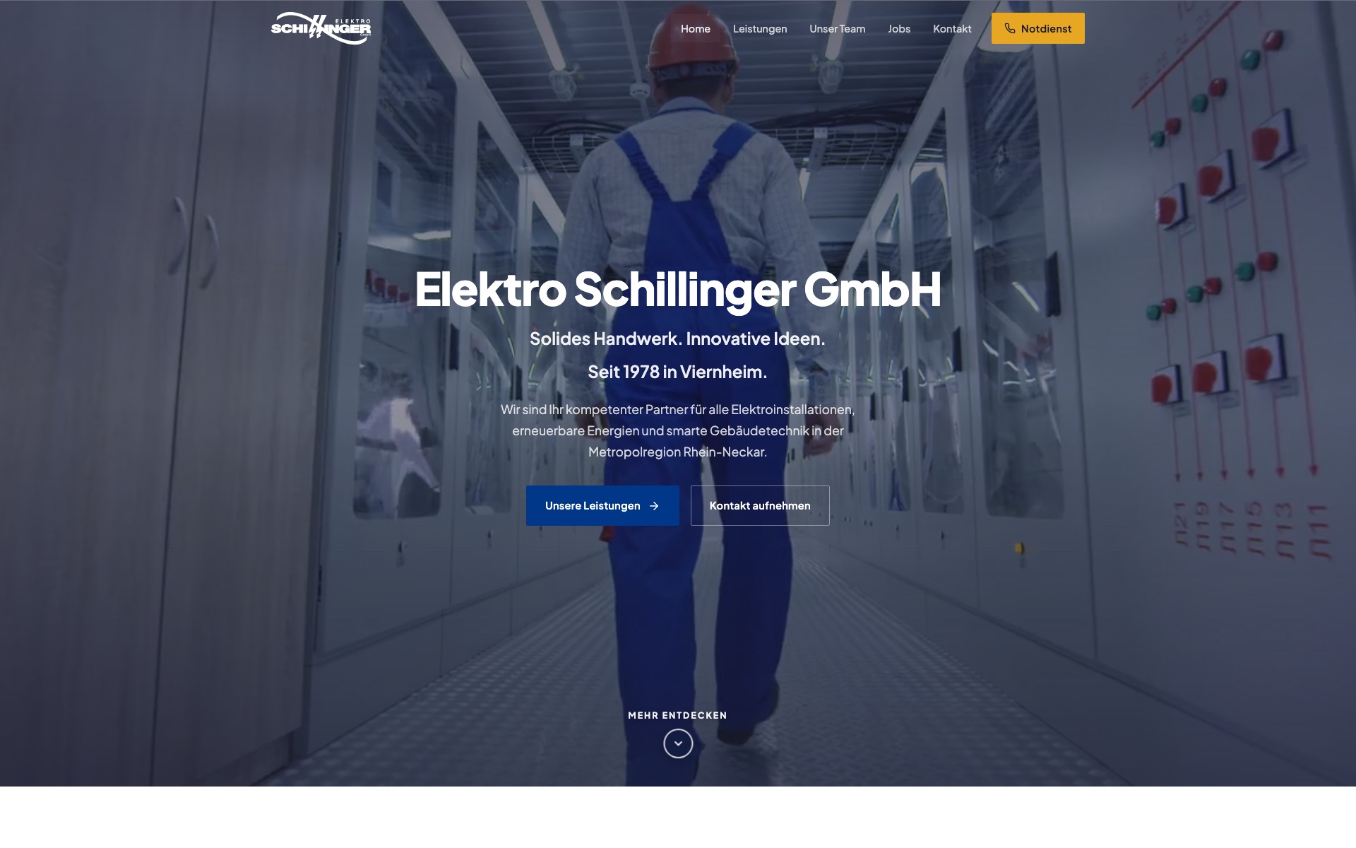 Webauftritt Elektro Schillinger